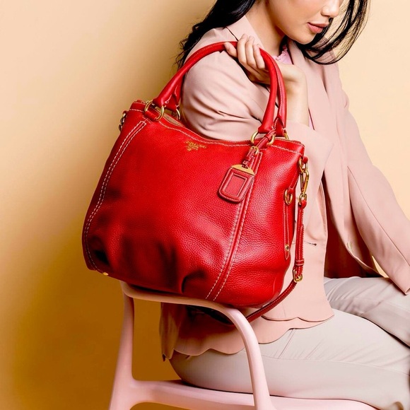 Bolsa Prada Vitello Daino Top Handle BR4420 - Picture 1 of 15